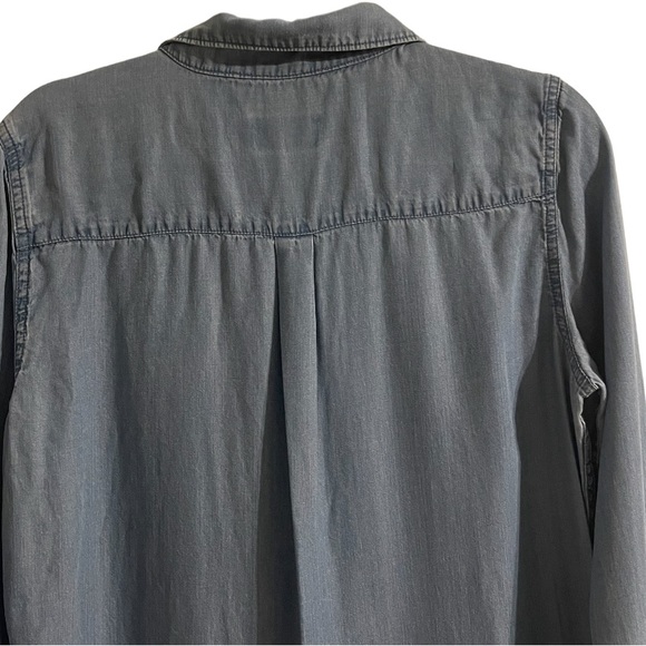 Marine Layer Farrah Long Sleeve Chambray Shirt Dress. Size Medium - Picture 6 of 8